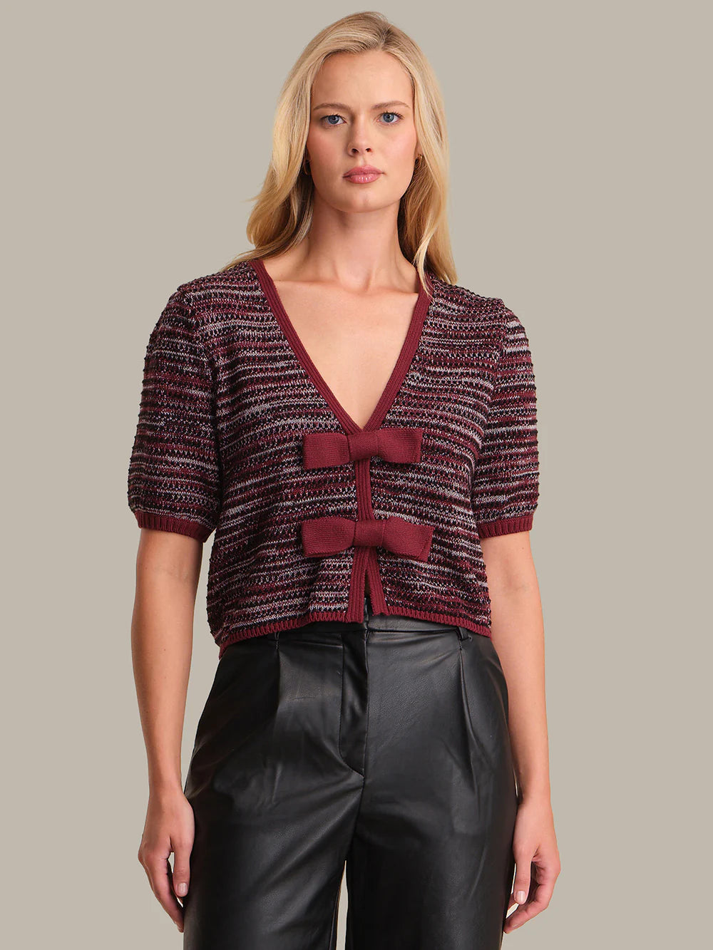 525 America Marbled Bow Sweater