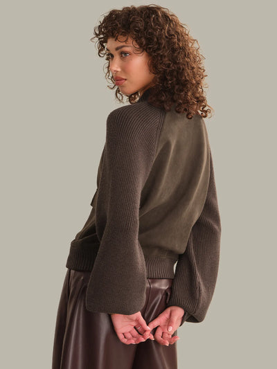 Josephine Mixed Media Bomber