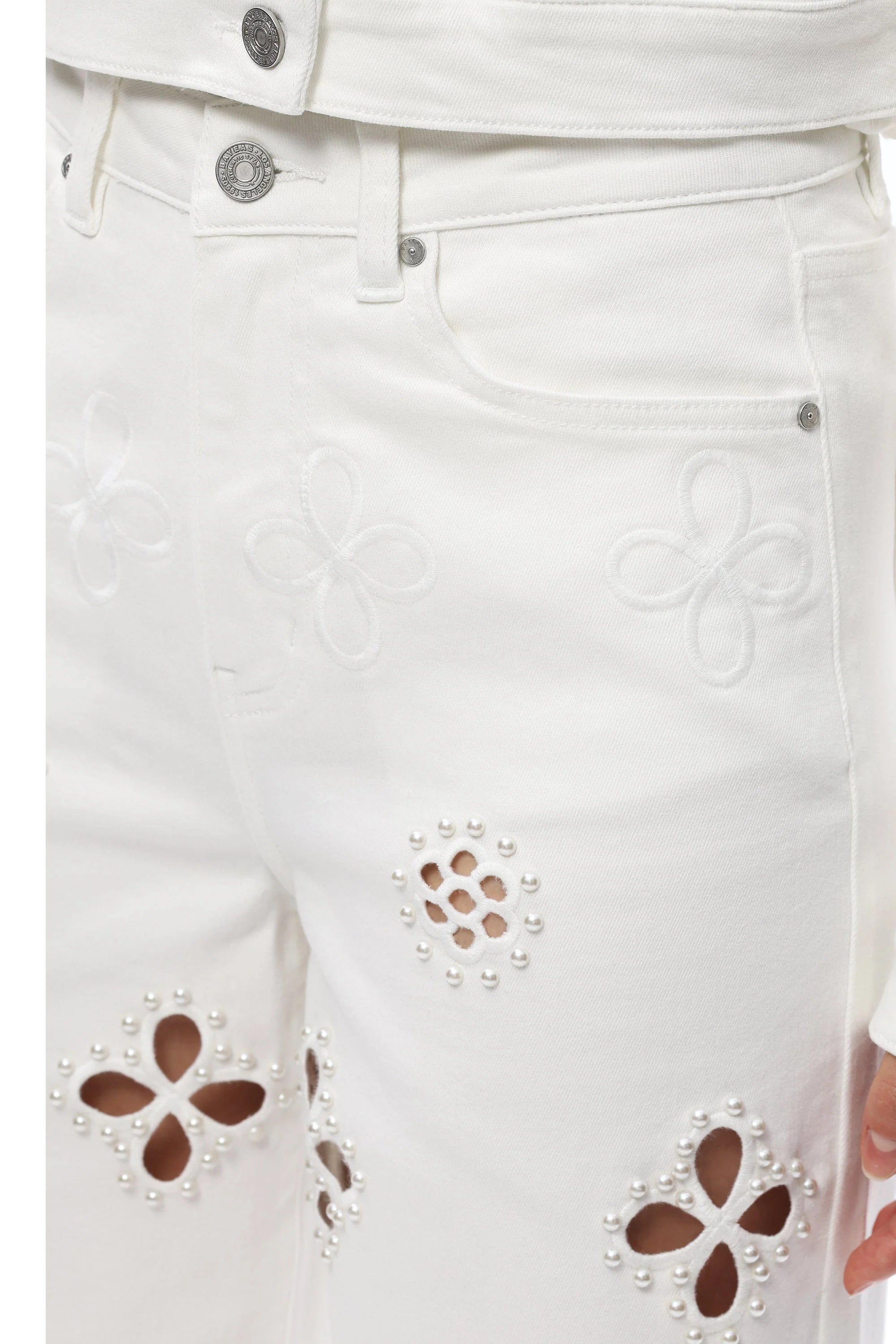 Bayeas Pearl Open Flower Denim