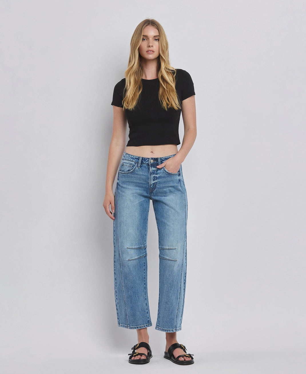 Vervet HIgh Rise Barrel Jean-26,28, 29 ONLY