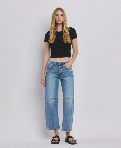 Vervet HIgh Rise Barrel Jean-26,28, 29 ONLY
