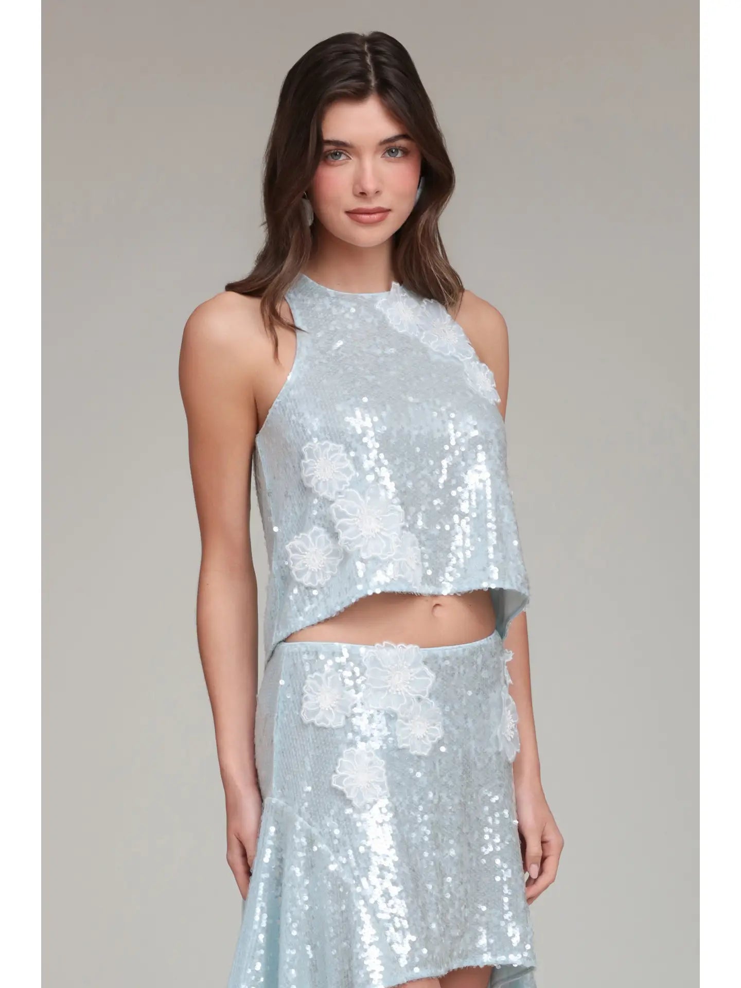 Avec Les Filles Sequin Tank- SMALL ONLY 2/4
