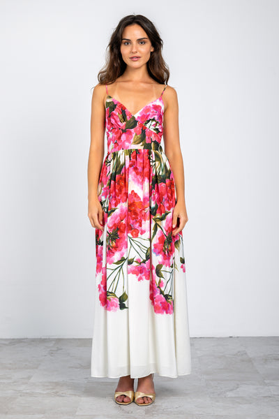 Lavender Brown Floral Maxi