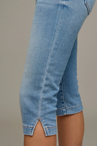Hidden Denim Mid Rise Stretch Denim Capri