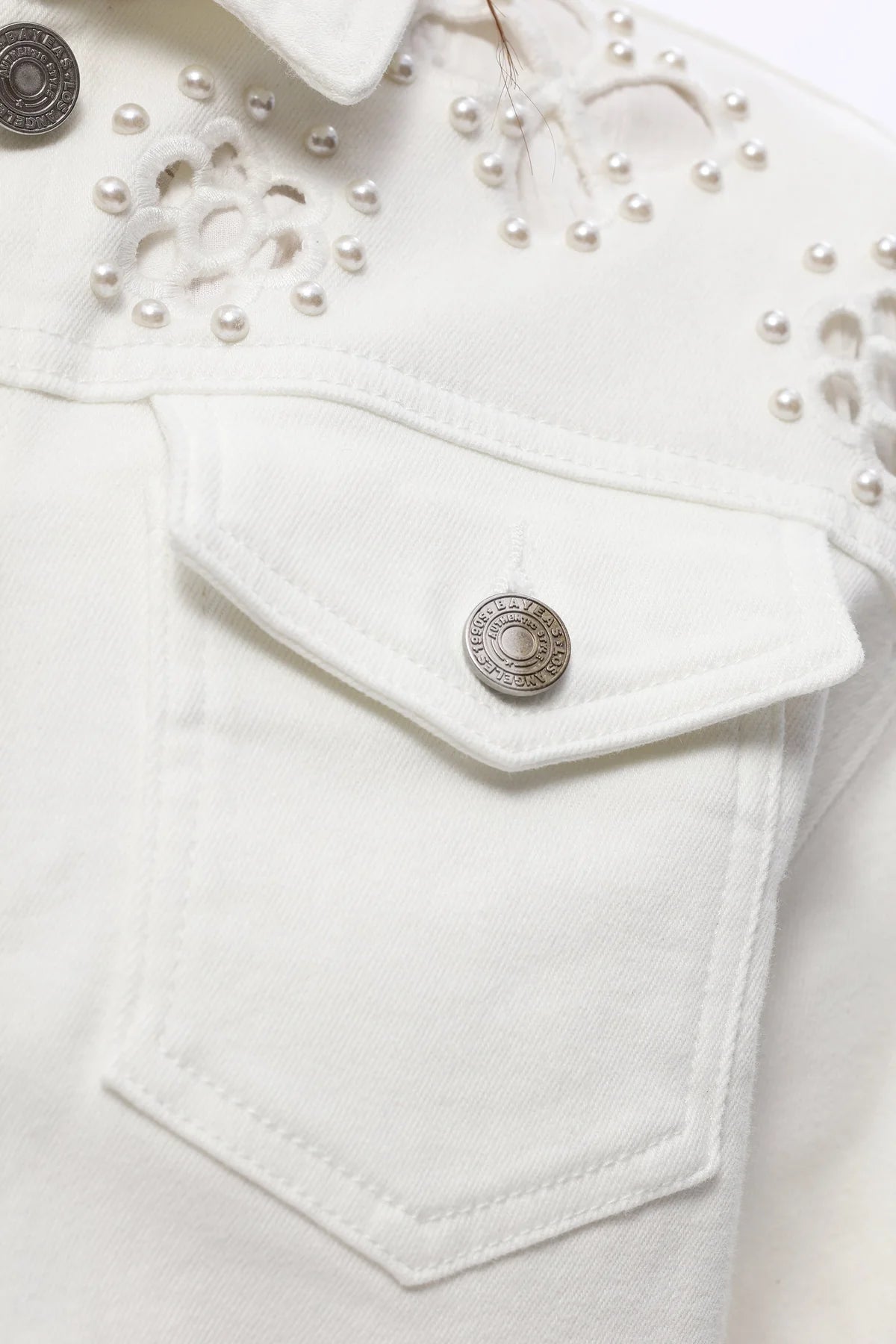 Bayeas Cropped Pearl Floral Jacket
