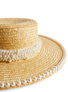 Self Same Straw Hat with Pearls