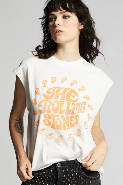 Recycled Karma Rolling Stones Cut Sleeve Tee