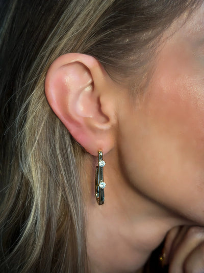 Mini Erica Sqaure Drop Earrings