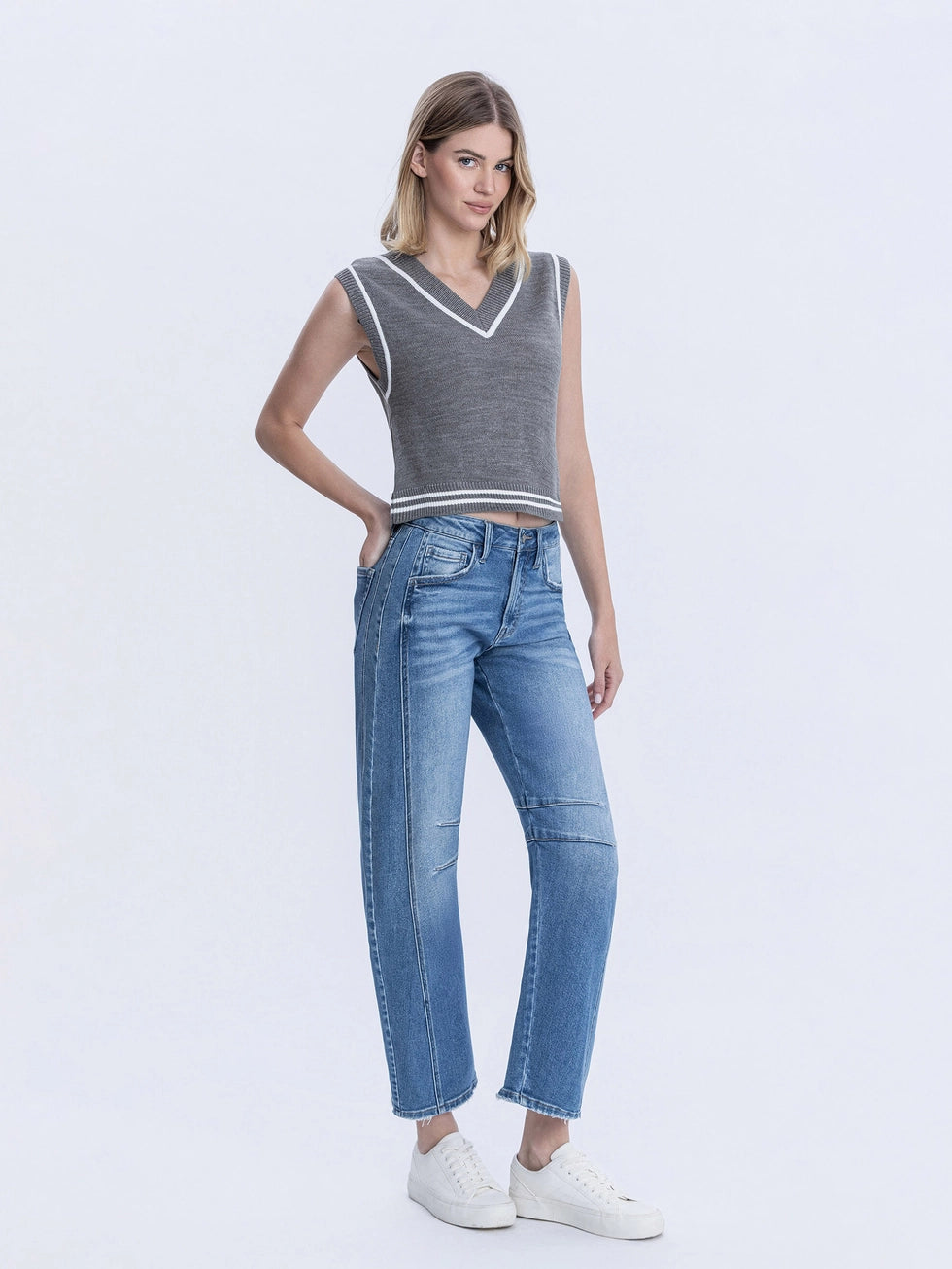 Vervet High Rise Barrel Jean