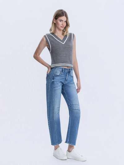 Vervet High Rise Barrel Jean