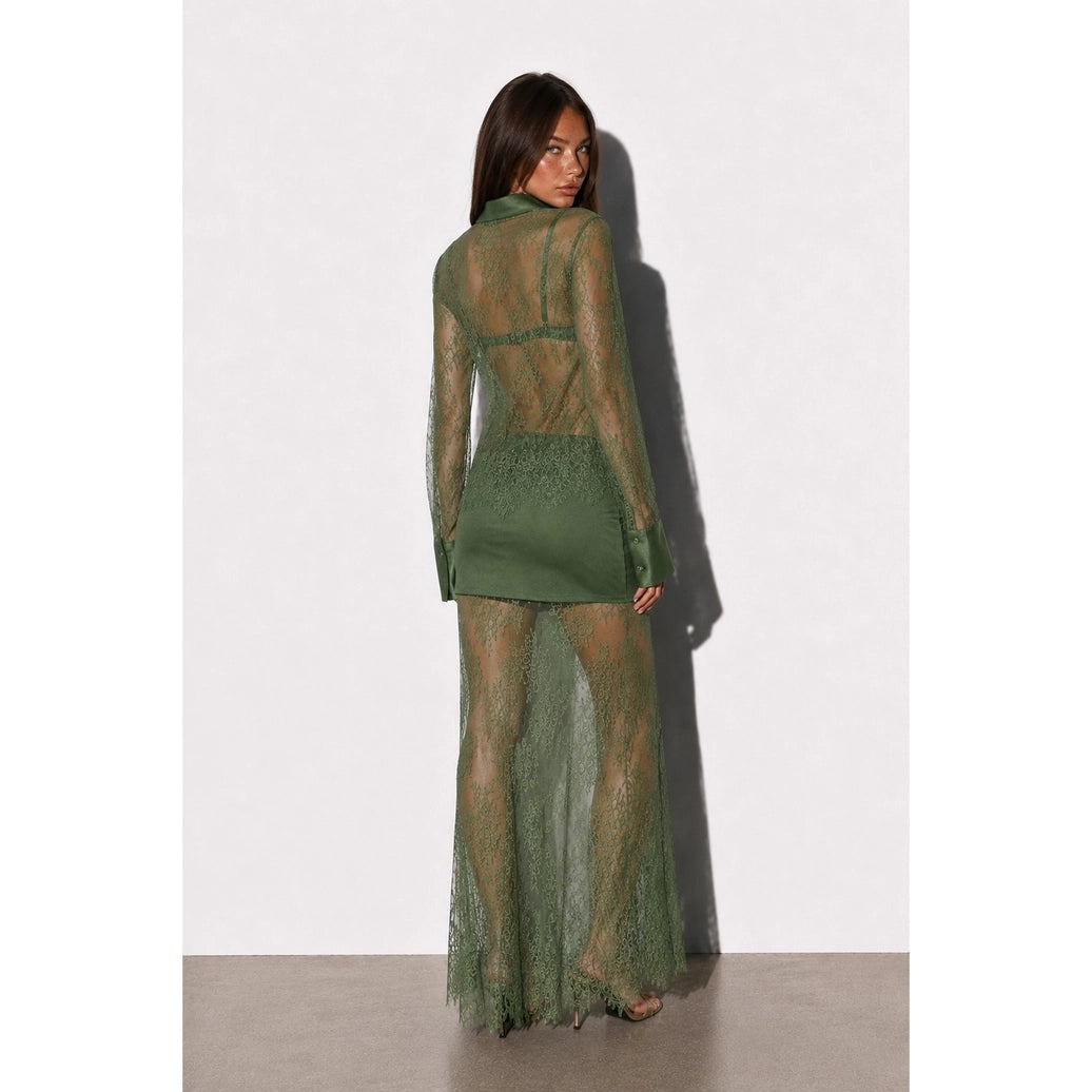 Skylar Rose Olive Lace Three Piece Set
