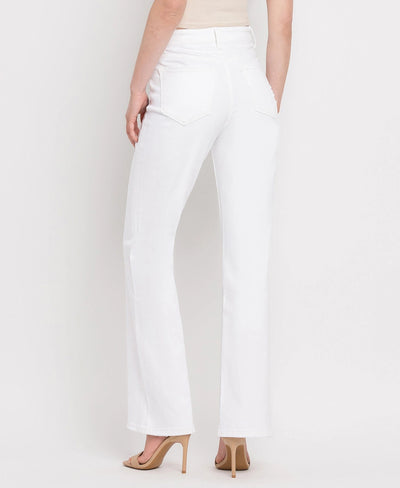 90's Vintage Vervet White High Rise Flare
