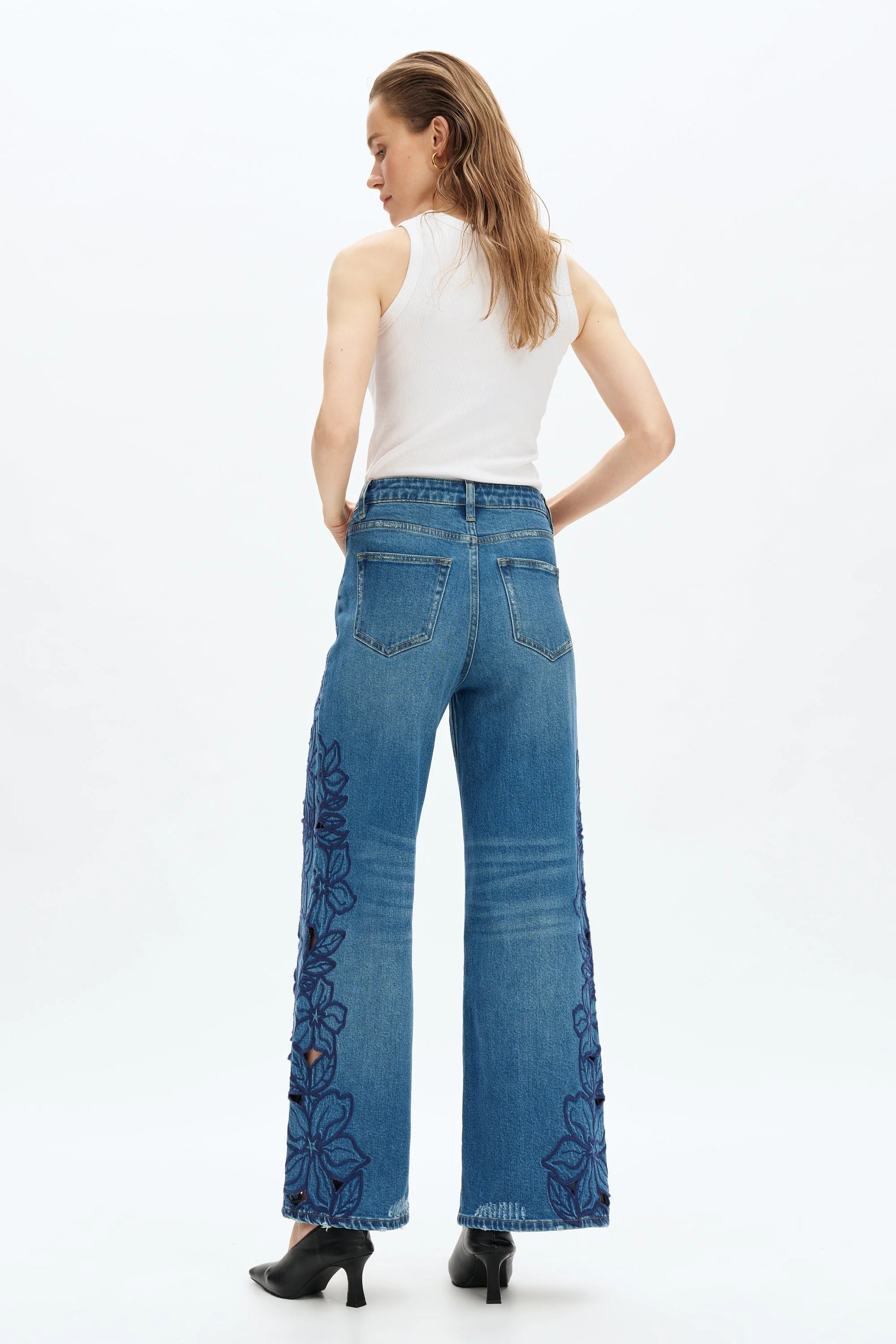 Bayeas High Rise Woven Dark Denim-LAST PAIR 28