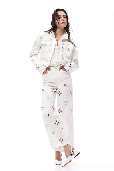 Bayeas Pearl Open Flower Denim