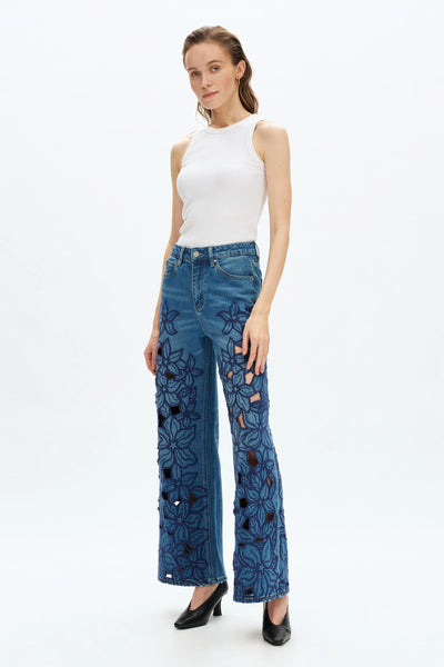 Bayeas High Rise Woven Dark Denim-LAST PAIR 28