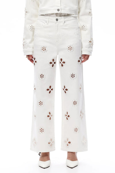 Bayeas Pearl Open Flower Denim