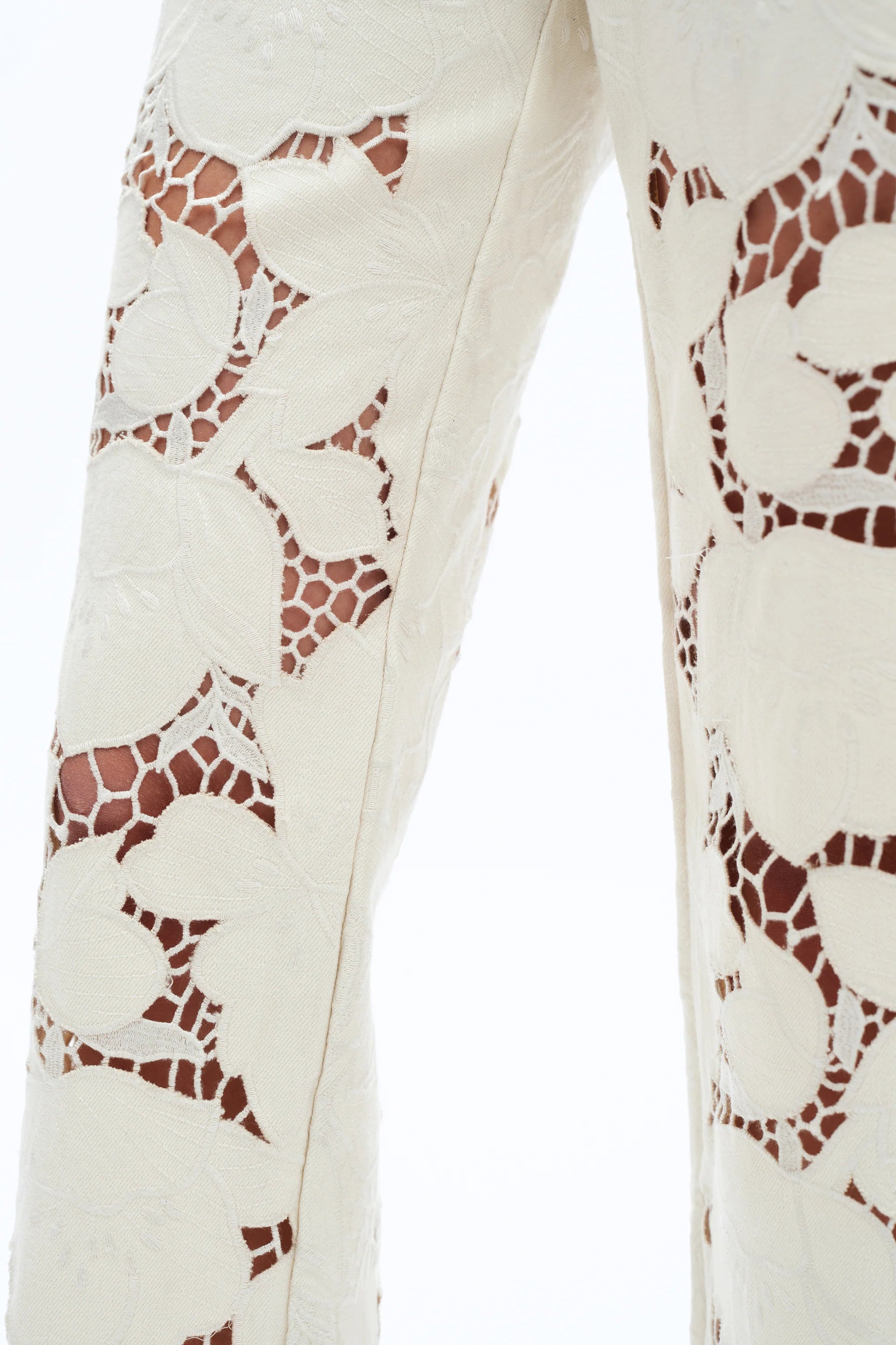 Bayeas Ivory Embroidered Denim-LAST PAIR- 25 ONLY