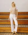 90's Vintage Vervet White High Rise Flare