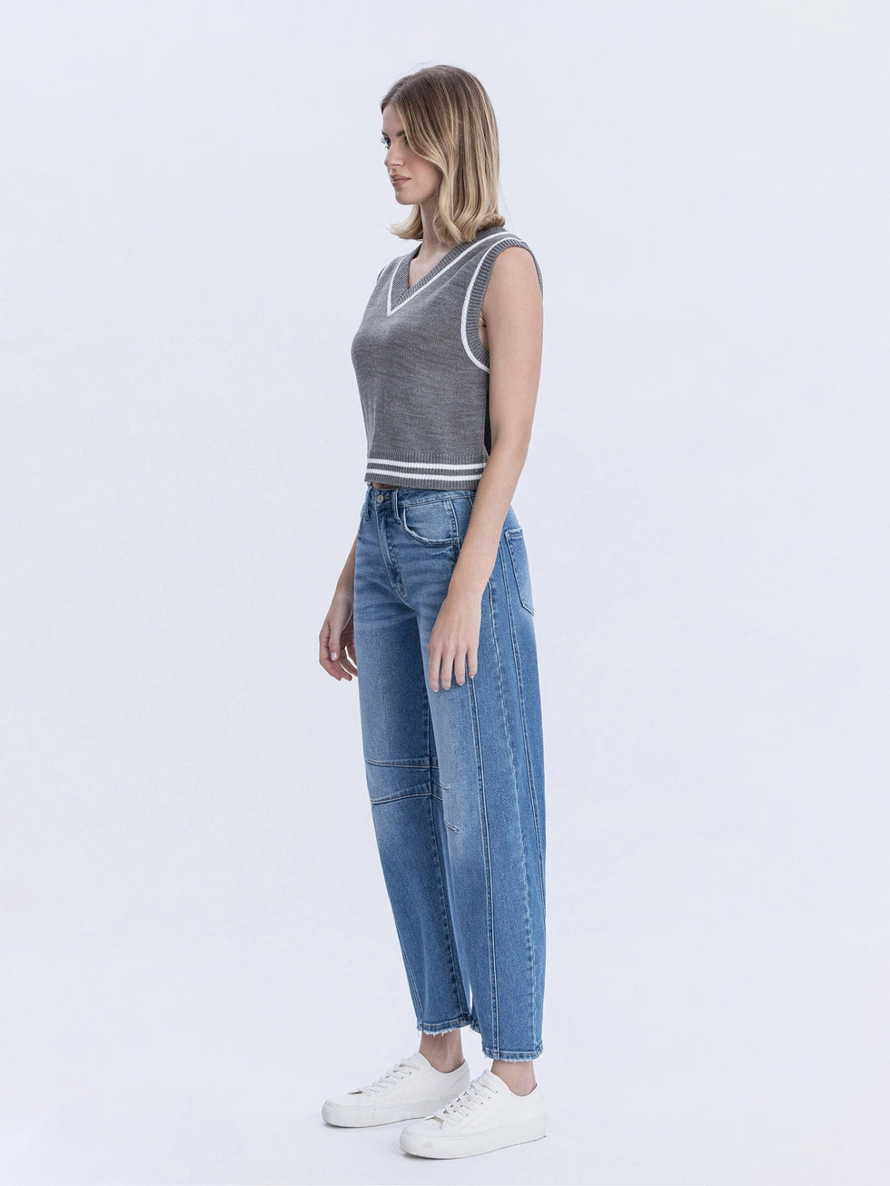 Vervet High Rise Barrel Jean