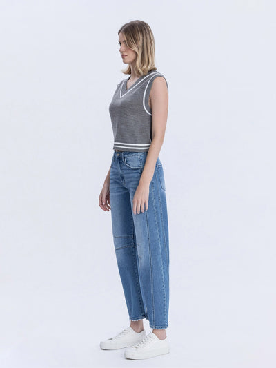 Vervet High Rise Barrel Jean
