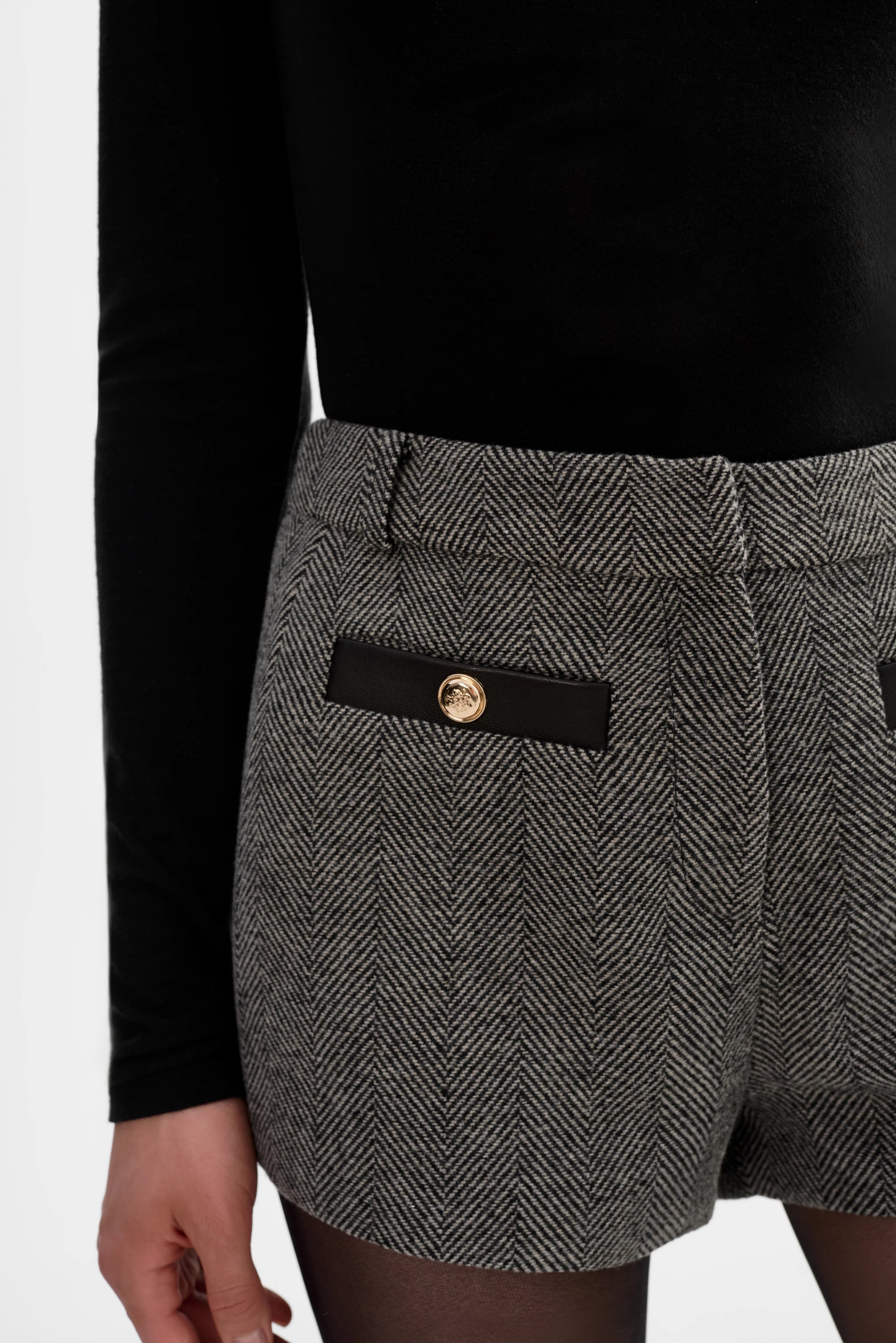 Lamarque Amrita Herringbone Shorts