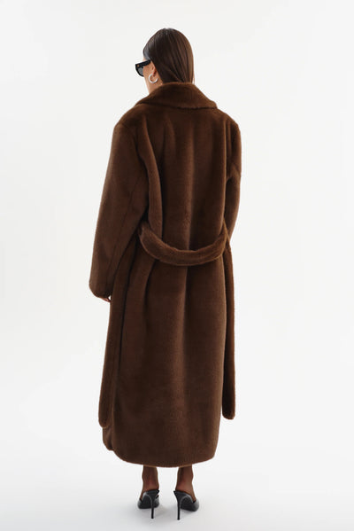 Lamarque Faux Fur Maxi Coat -SMALL ONLY