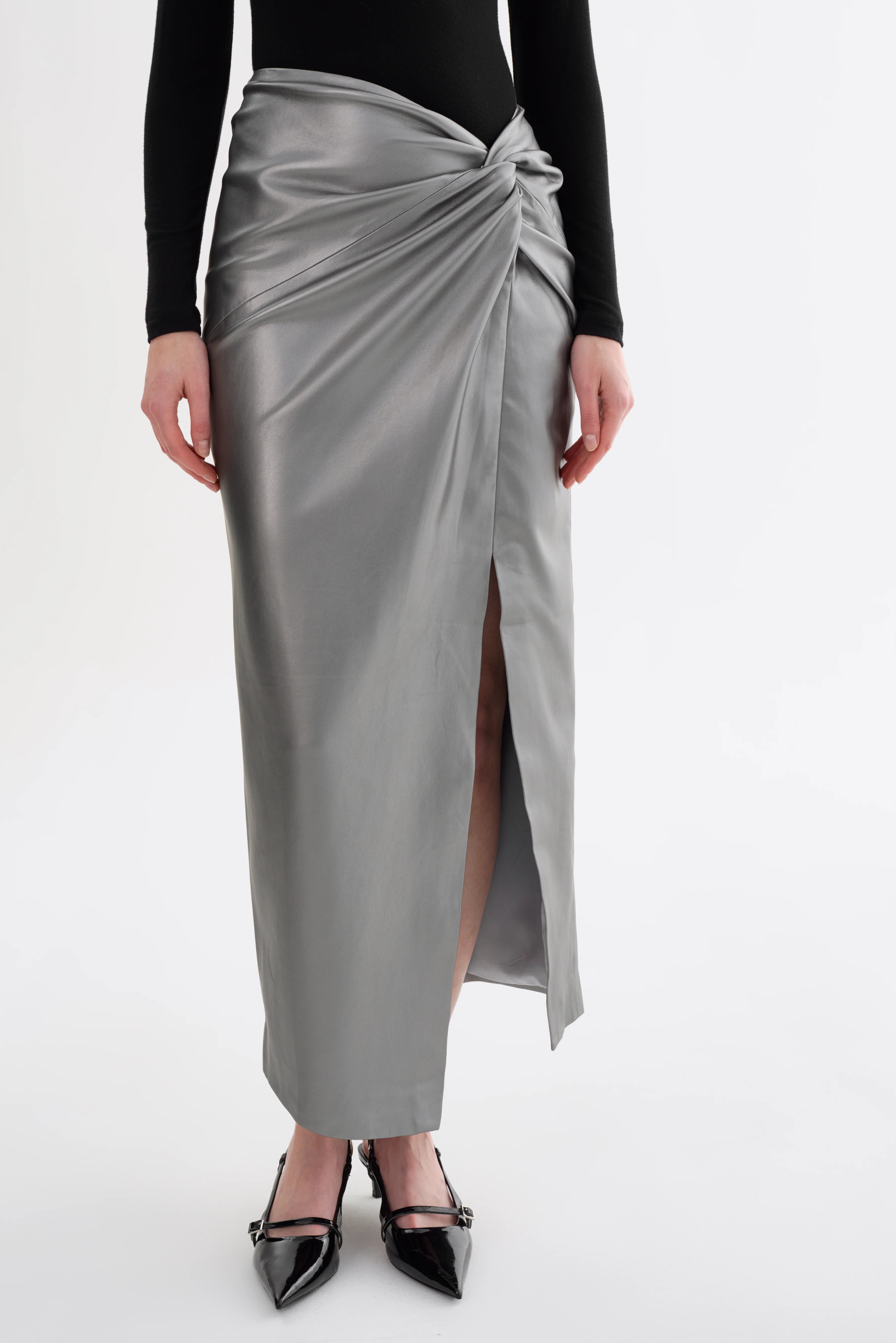 Lamarque Faux Leather Maxi Skirt