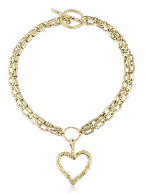 L George Open Heart Necklace
