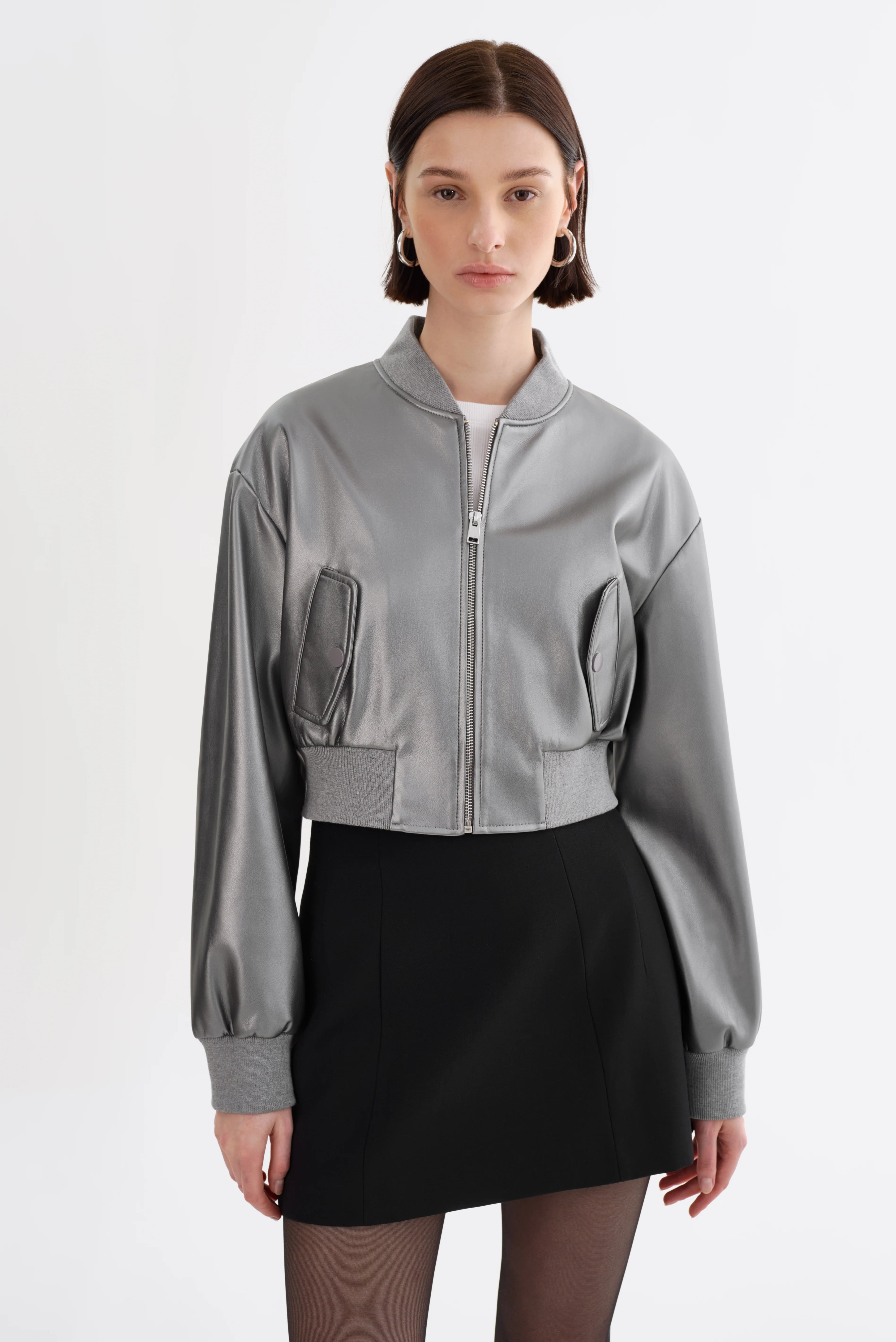 Lamarque Faux Leather Bomber-XS ONLY