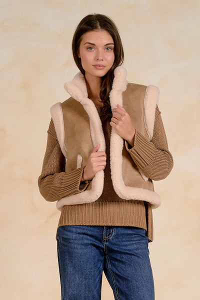 Elan REVERSIBLE Shearling Vest