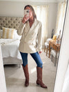 UNREAL FAUX LEATHER BOYFRIEND BLAZER