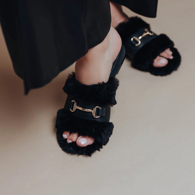 Solei Sea Hanni Fur Slide
