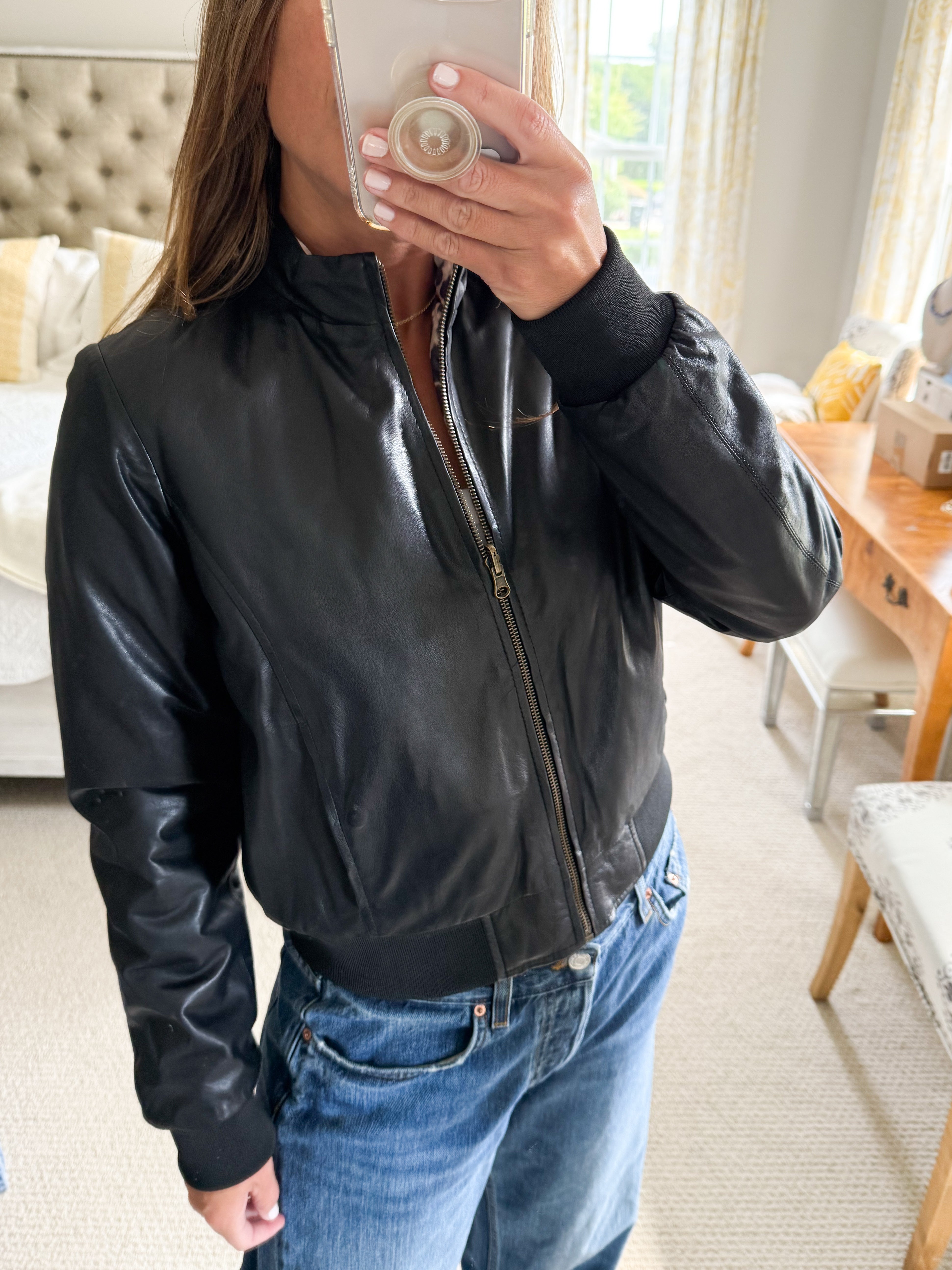 Freaky Nation REVERSIBLE Leather Bomber