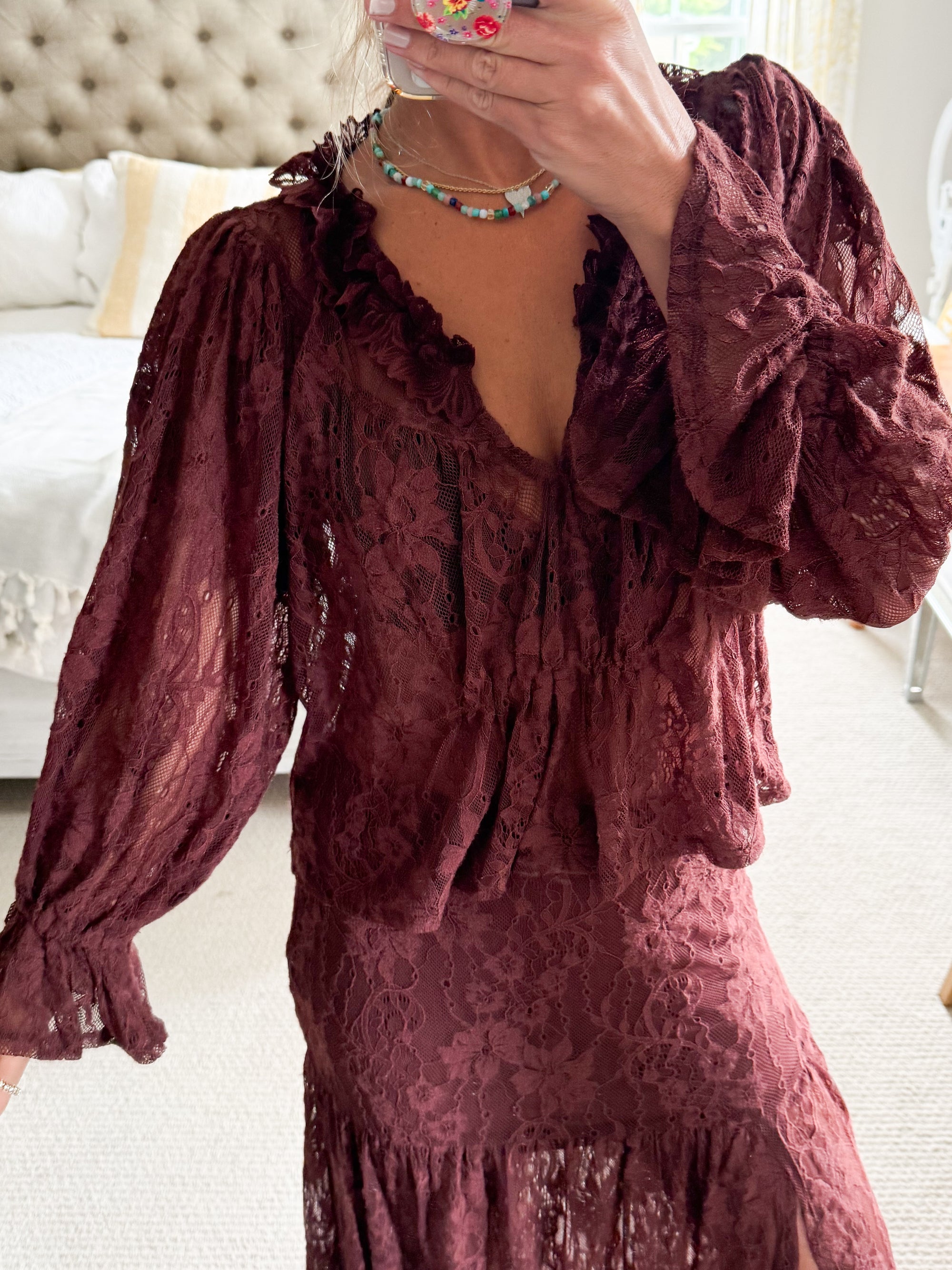 Young Fabulous Broke Claudine Lace Top