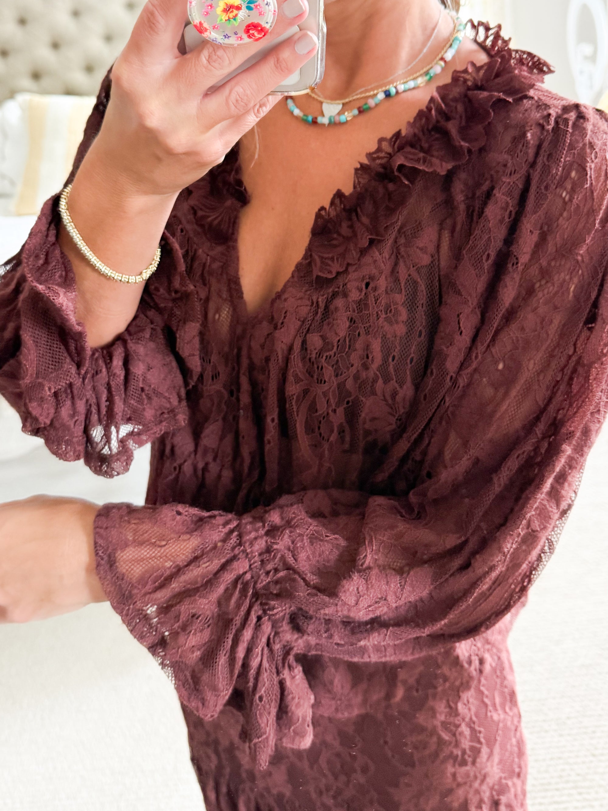 Young Fabulous Broke Claudine Lace Top