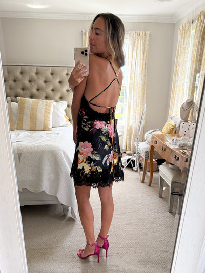 Floral Lace Slip Dress