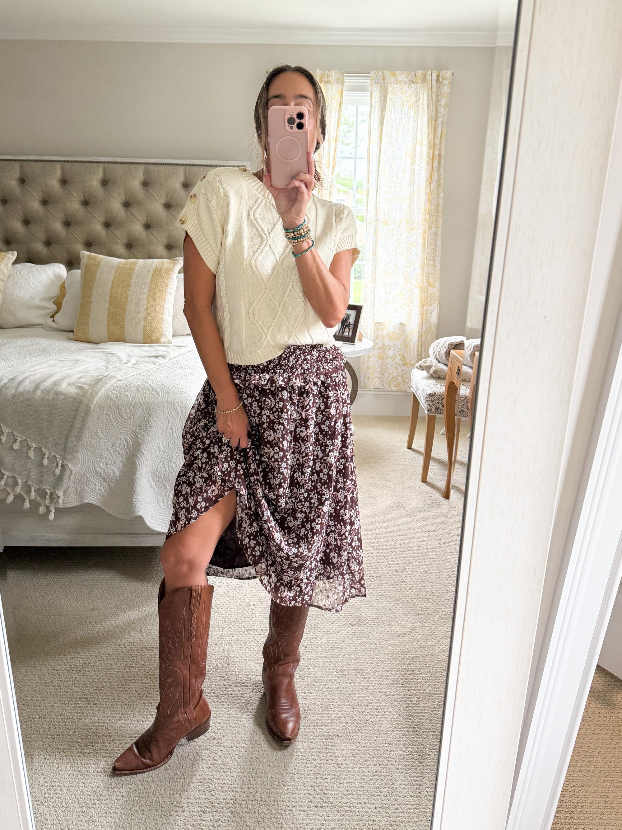 Sadie and Sage Oak Lane Midi Skirt