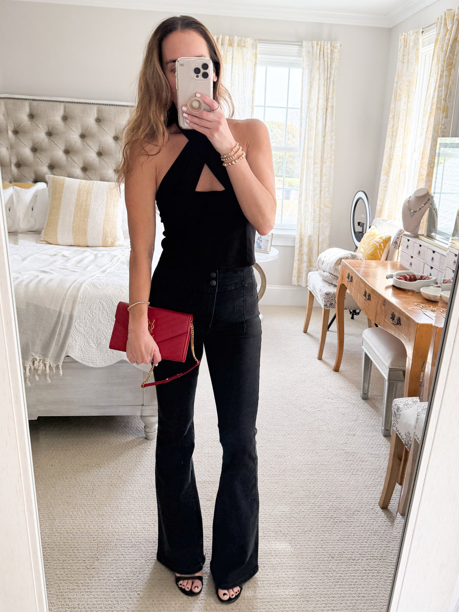 Astrid Black Date Night Top