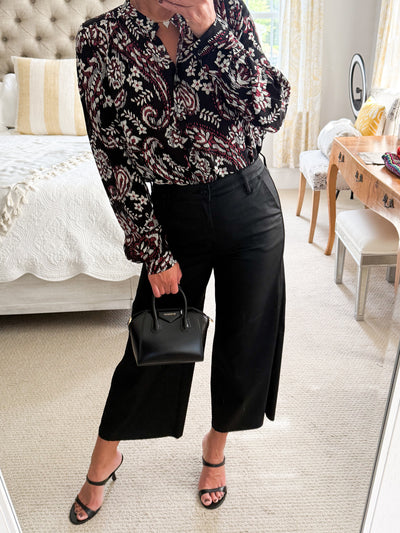 Nori Coated Cropped Trouser Jean