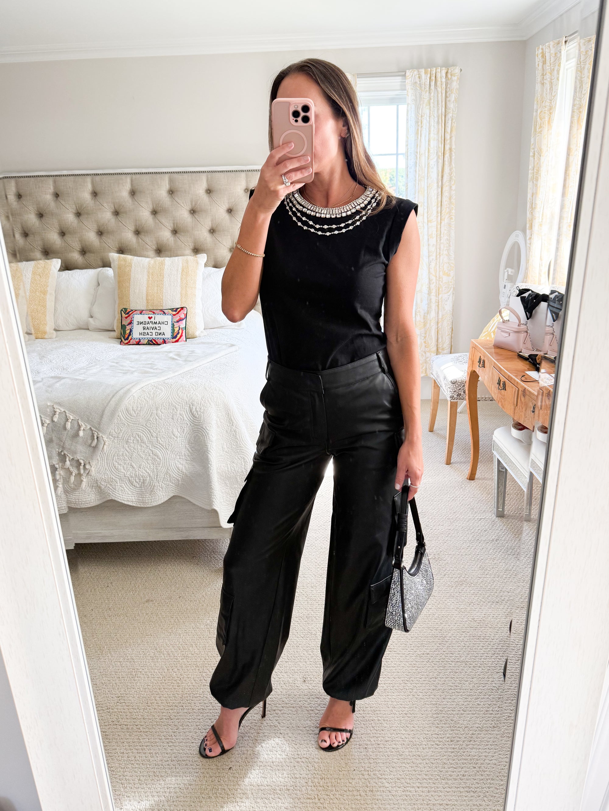 Elan Muscle Tee with Silver Statement