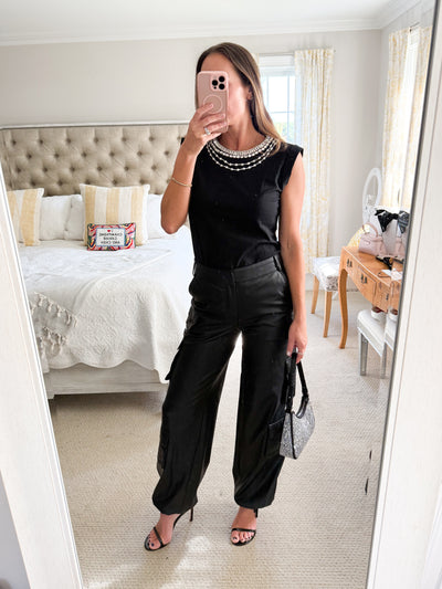 Elan Muscle Tee with Silver Statement