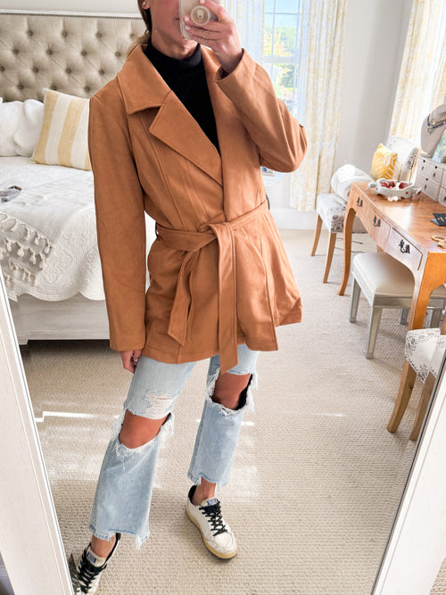 Sadie and Sage Faux Suede Jacket-MED ONLY