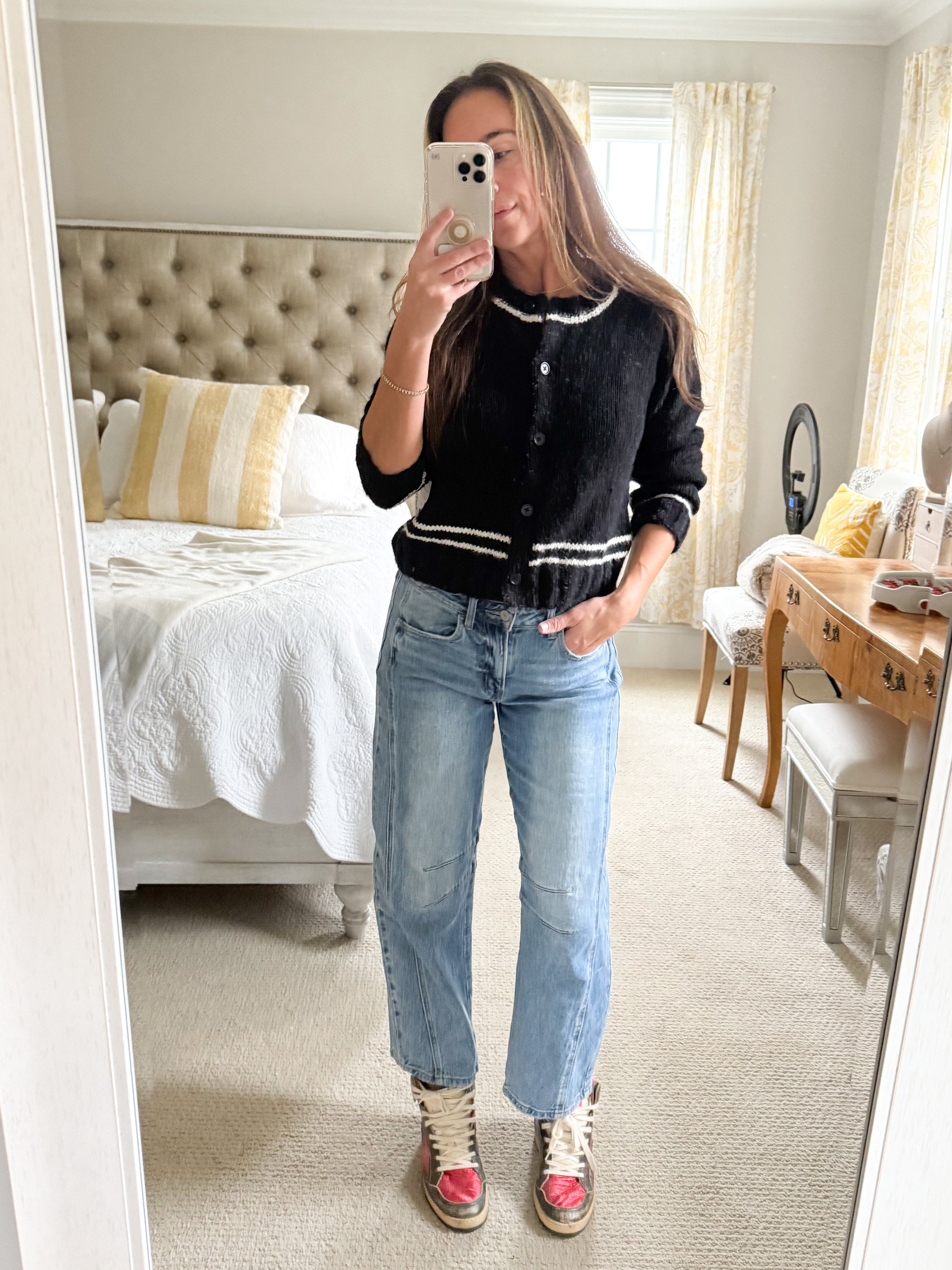 Bella Dahl Contrast Stripe Cardigan