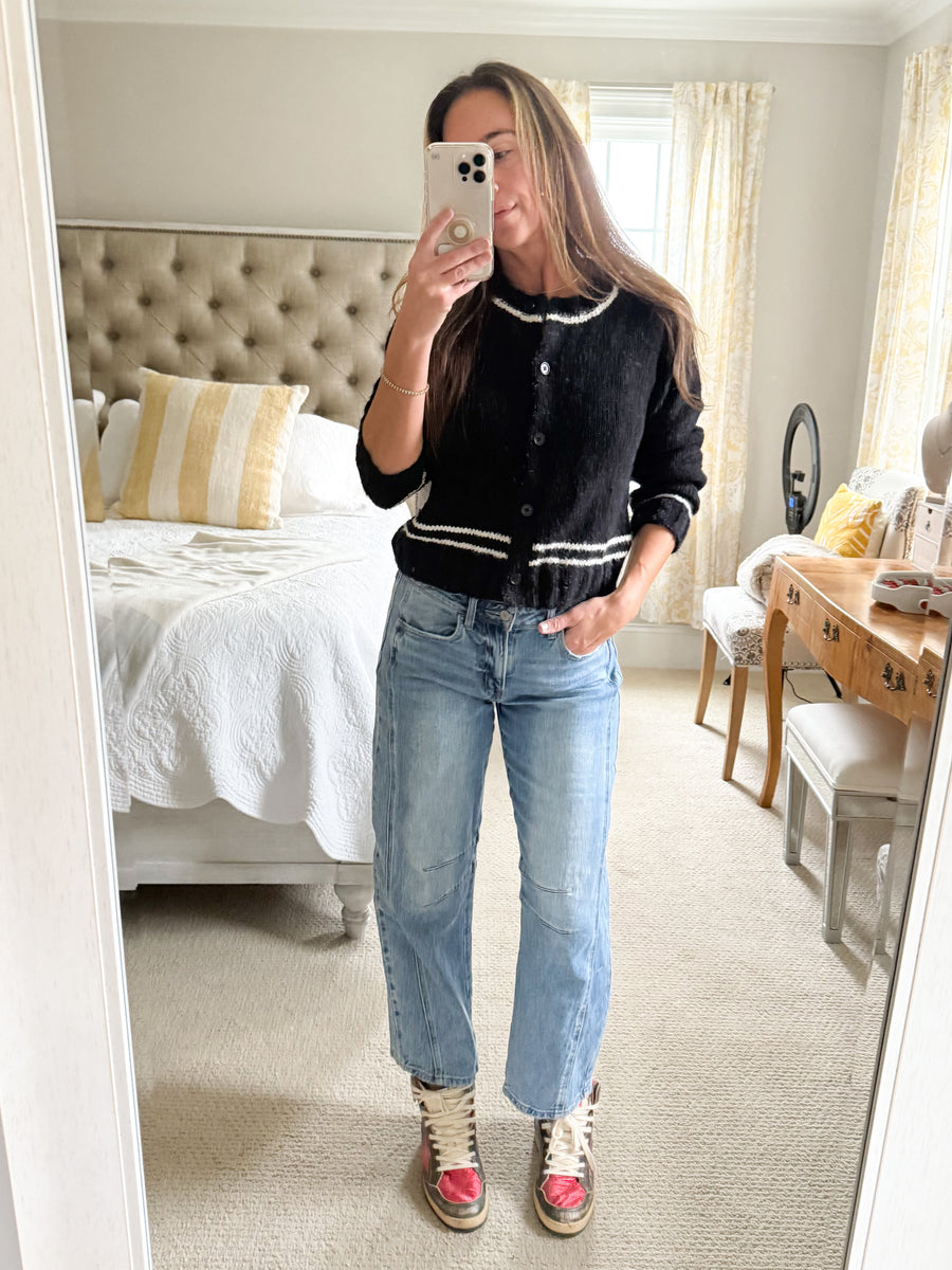 Bella Dahl Contrast Stripe Cardigan