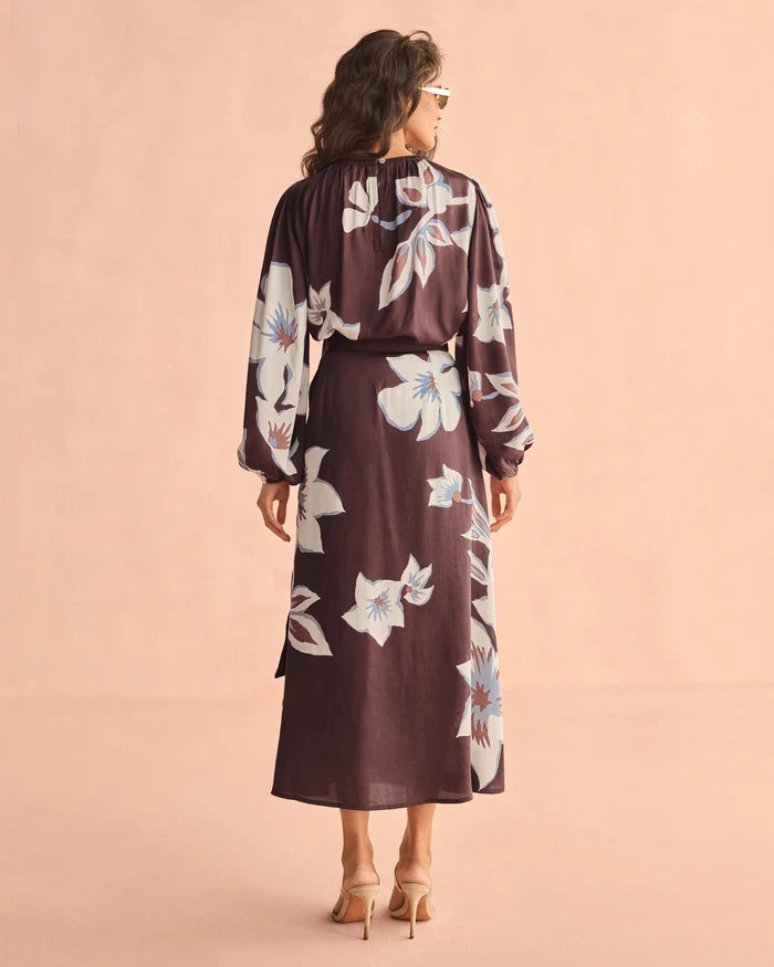Omika Ayla Chocolate Floral Blouse