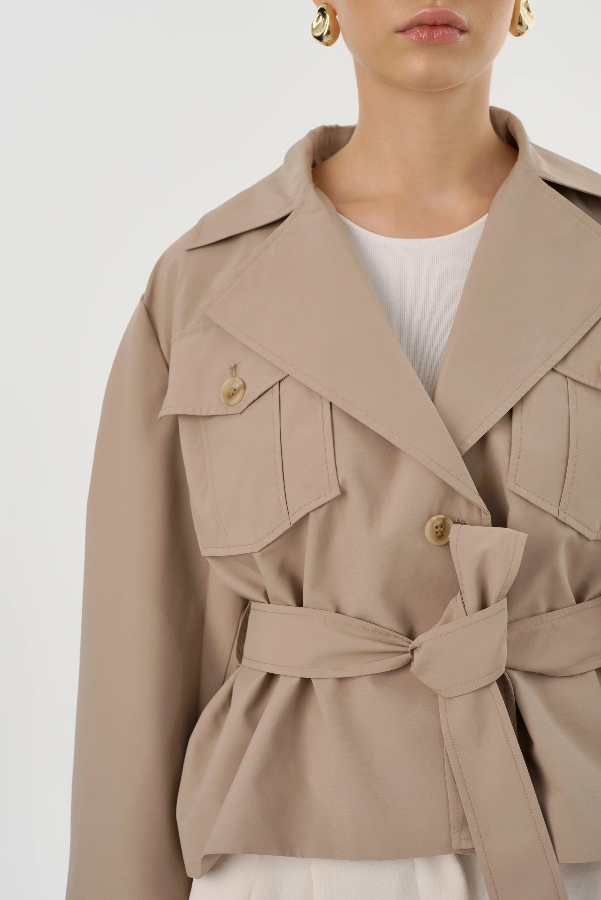 LaMarque Quinn Cropped Trench Coat