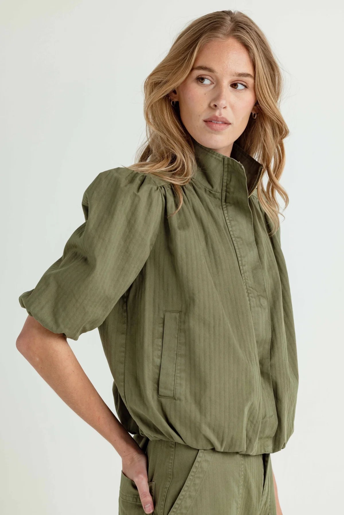 We are Sundays Teddy Green Jacket