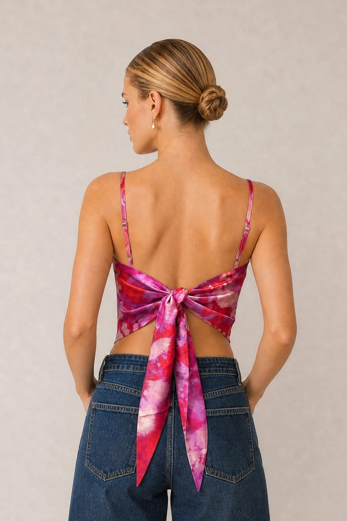 Floral Tie Back Date Night Top