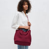 Burgandy Sol and Solene Medium Tote