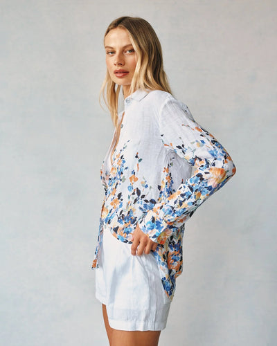 Floral Border Button Down